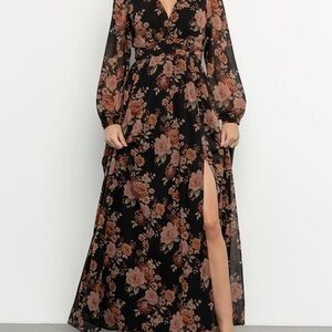 NWT baltic born Floral Black Maxi Dress
